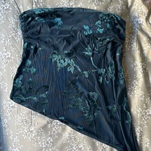 Urban Outfitters Dark Teal Strapless top